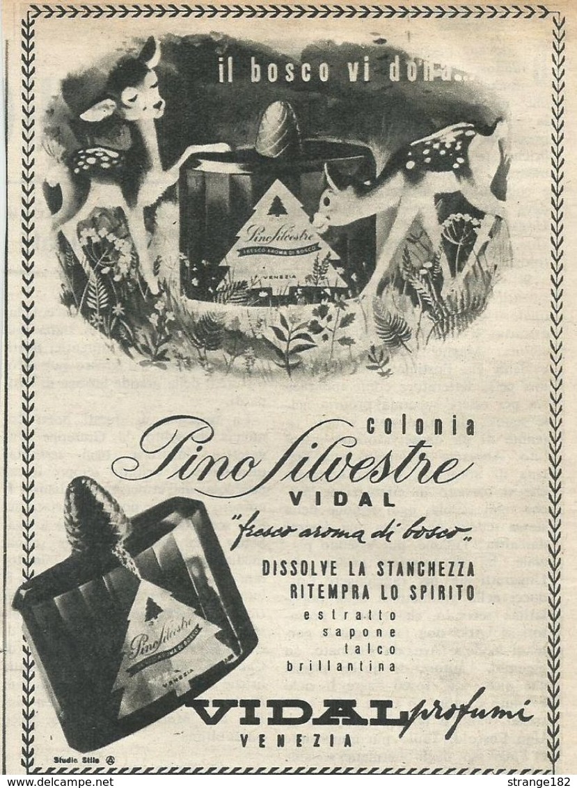 PINO SILVESTRE VIDAL VENEZIA PROFUMI RITAGLIO DI GIORNALE 1952 - Altri & Non Classificati