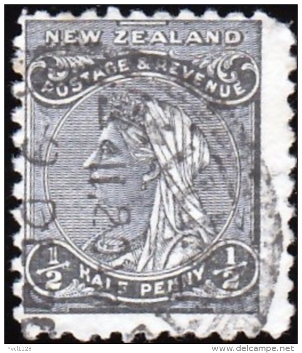 NEW ZEALAND - Scott #67A Queen Victoria / Used Stamp - Used Stamps