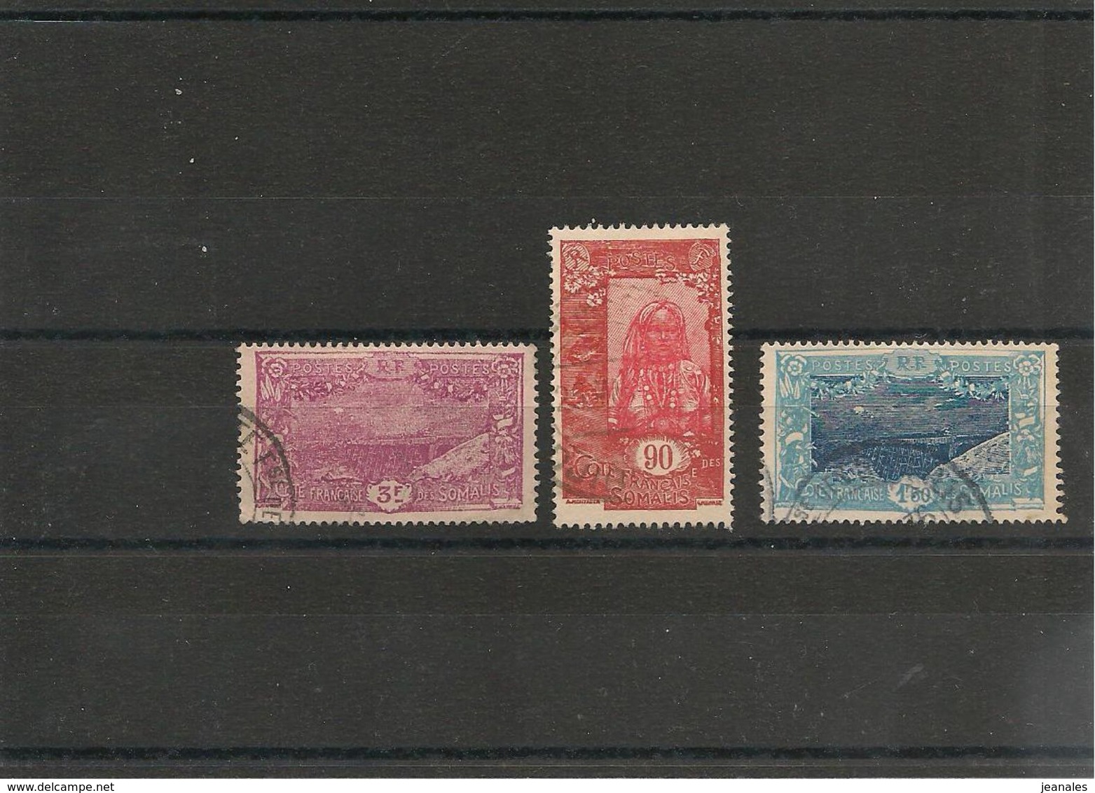 CÔTE FRANÇAISE DES SOMALIS Années 1925/33   N° Y/T : 133-135-136 (°) Côte : 18,25 € - Used Stamps