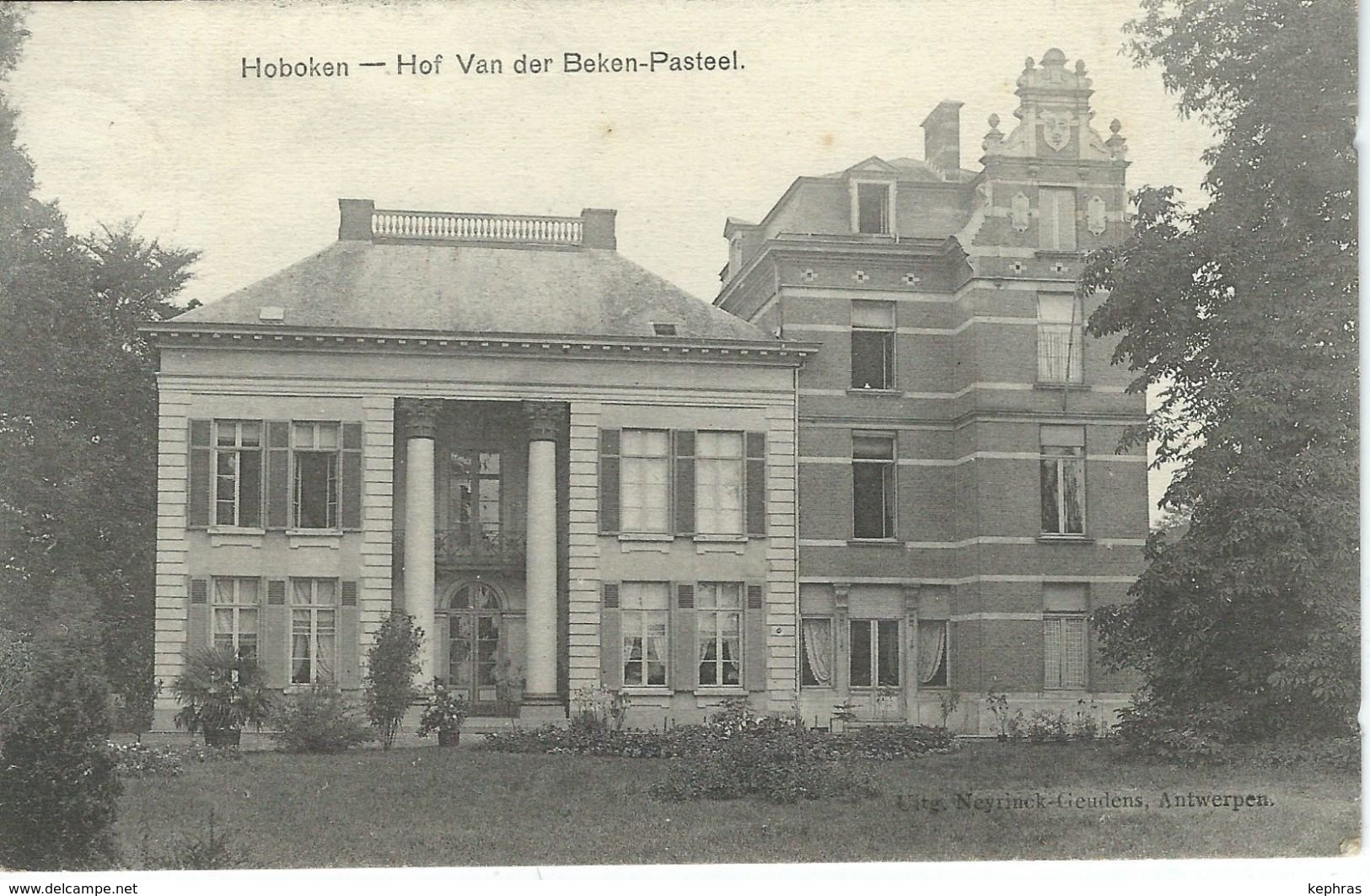 HOBOKEN : Hof Van Der Beken-Pasteel - Cachet De La Poste 1908 - Antwerpen