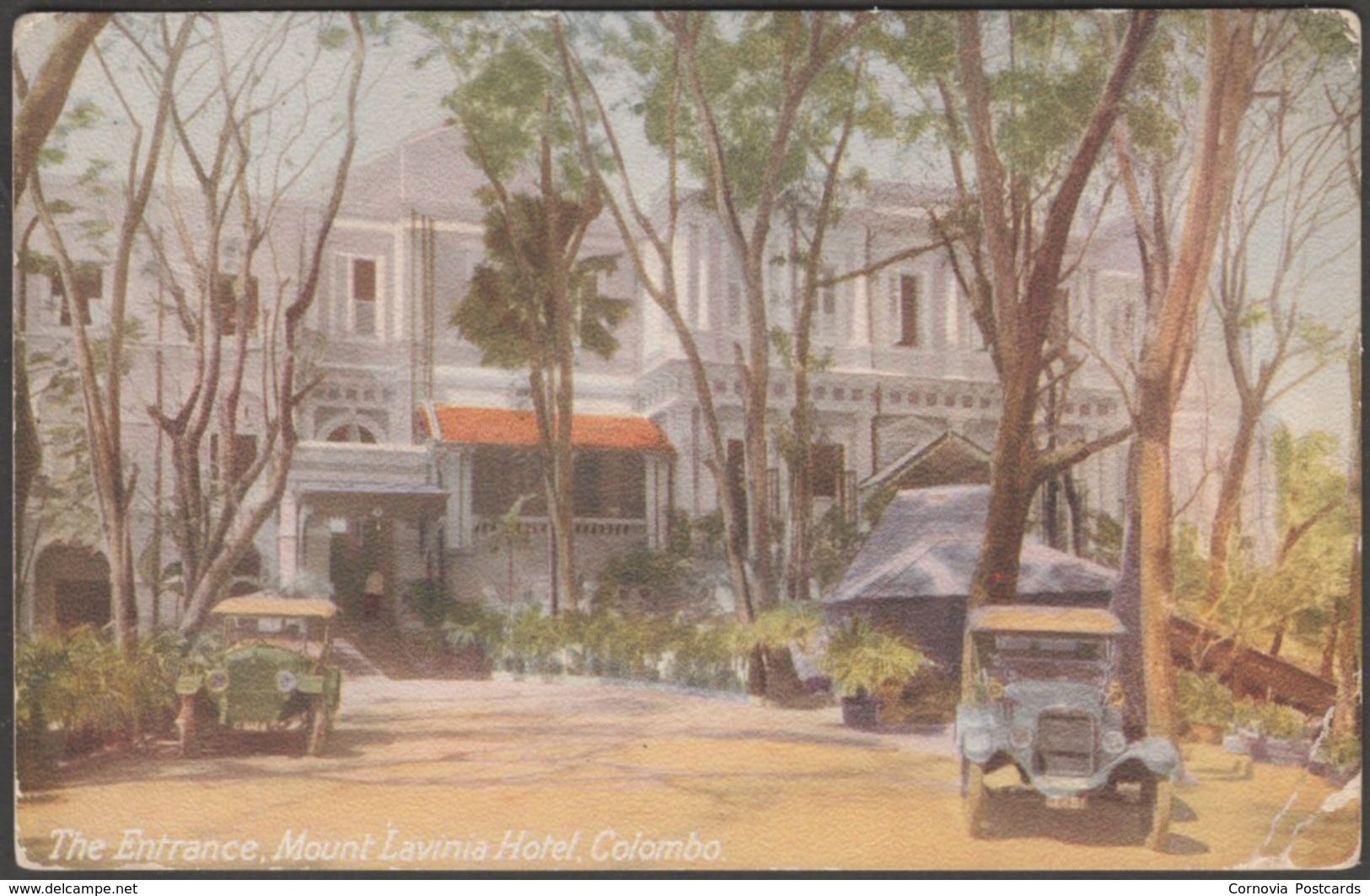 The Entrance, Mount Lavinia Hotel, Colombo, Ceylon, C.1920s - Plâté Postcard - Sri Lanka (Ceylon)