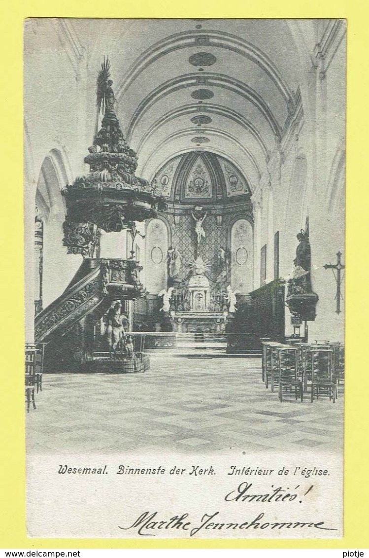 * Wesemaal - Wezemaal (Rotselaar - Vlaams Brabant) * Binnenste Der Kerk, Intérieur De L'église, Chaire De Vérité - Rotselaar