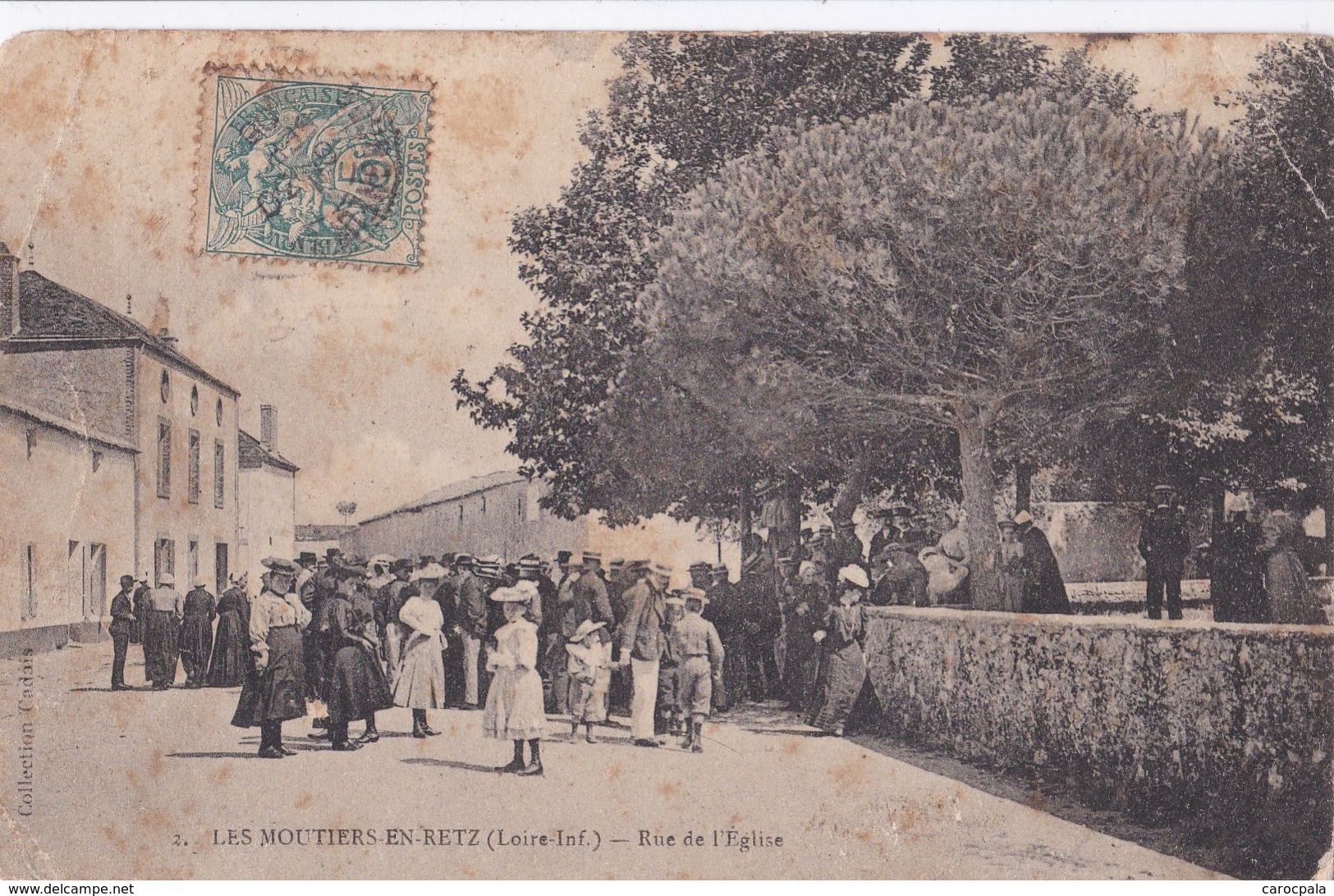 Carte 1905 LES MOUTIERS EN RETZ   / RUE DE L'EGLISE - Les Moutiers-en-Retz