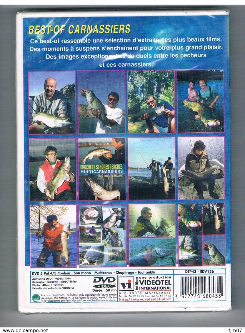 DVD -TOP PECHE-BEST-OF CARNASSIERS  N°43 DUREE 60 Minutes-NEUF DANS EMBALAGE D'ORIGINE - (voir Les 2 Scans) - Sports