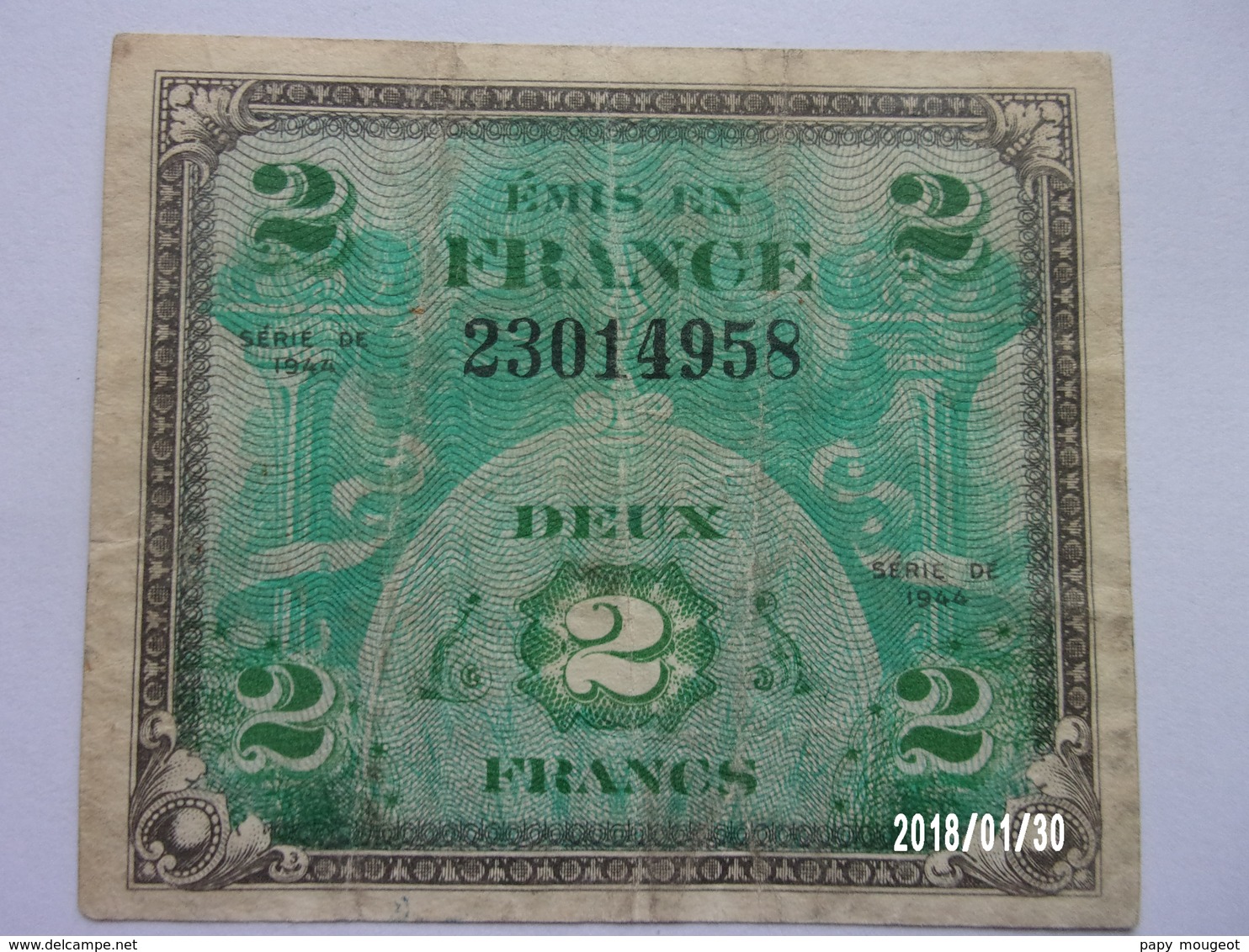 2 Francs - 1944 - 1944 Flag/France