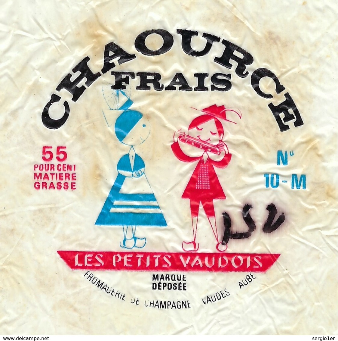 étiquette Fromage  Feuille Papier  Chaource Frais "les Petits Vaudois"  Fabiqué à Vaudes Dans L'Aube  10 - Cheese