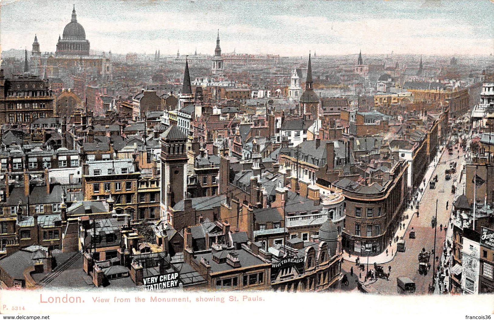 Angleterre England - London - View From The Monument Showing St Paul's Cathedral - Otros & Sin Clasificación