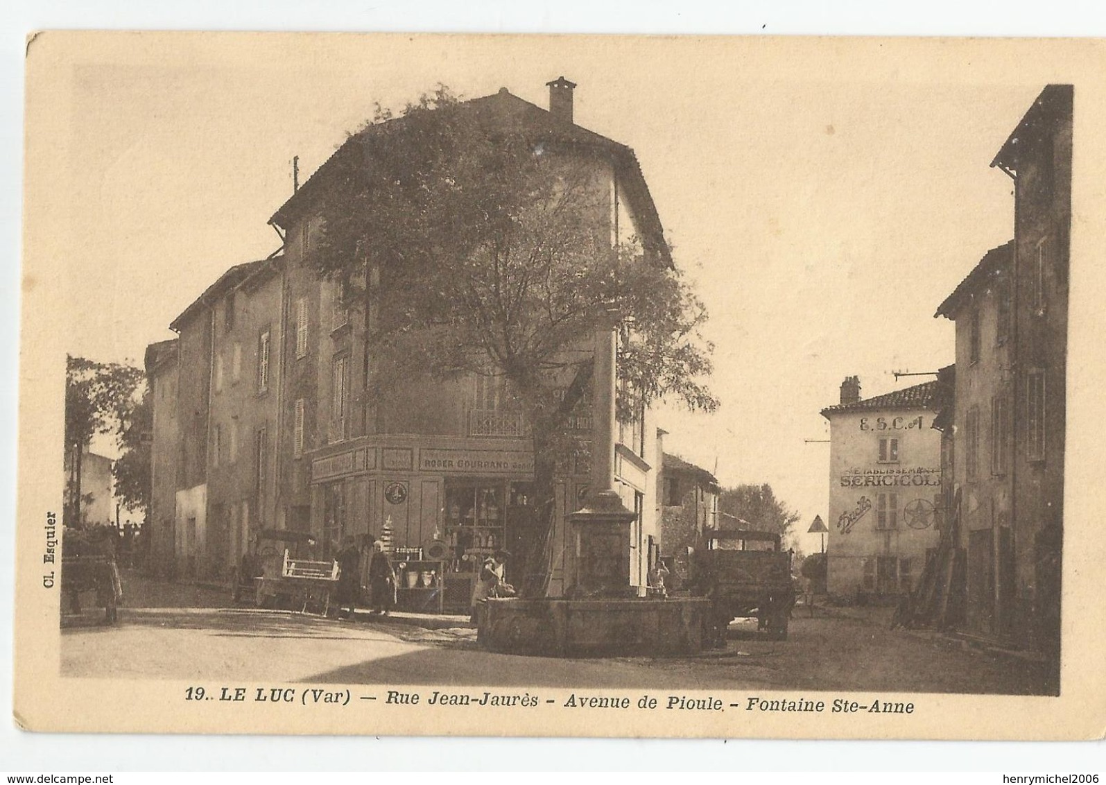 83 Var - Le Luc Rue Jean Jaurès Animée Avenue De Pioule Fontaine Ste Anne - Le Luc