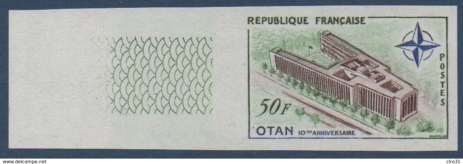 FRND 1959  Anniversaire De L'OTAN   Non Dentelé - N° YT 1228 ** MNH Bord De Feuille - Unclassified