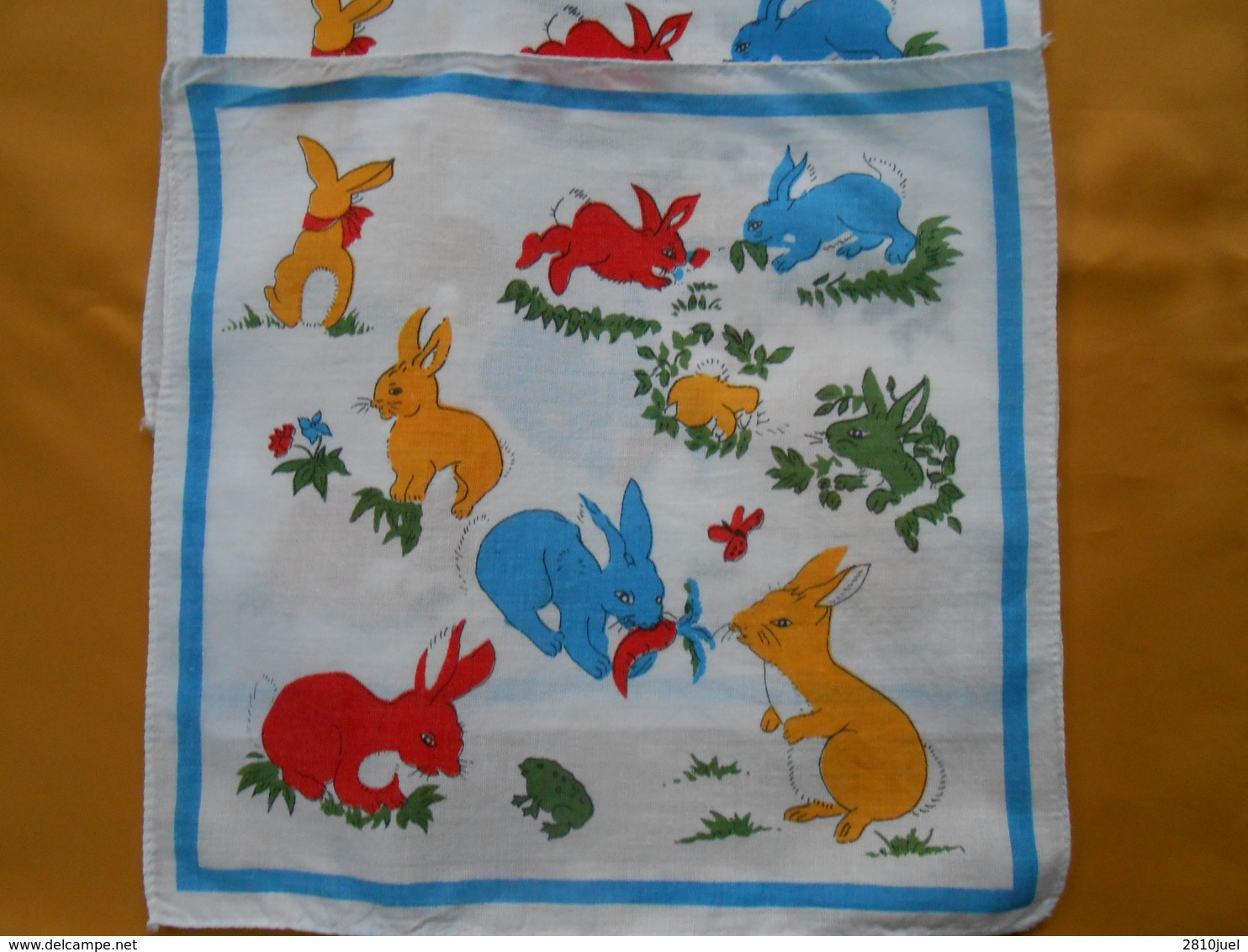 5 Mouchoirs Enfant Thème " Lapins" - - Handkerchiefs