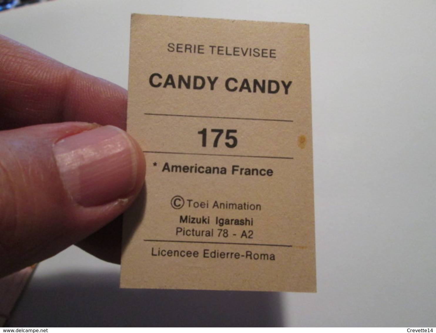 Completez Vos Albums : IMAGE AUTOCOLLANTE AMERICANA Genre PANINI De 1978 : CANDY CANDY N°175 - French Edition