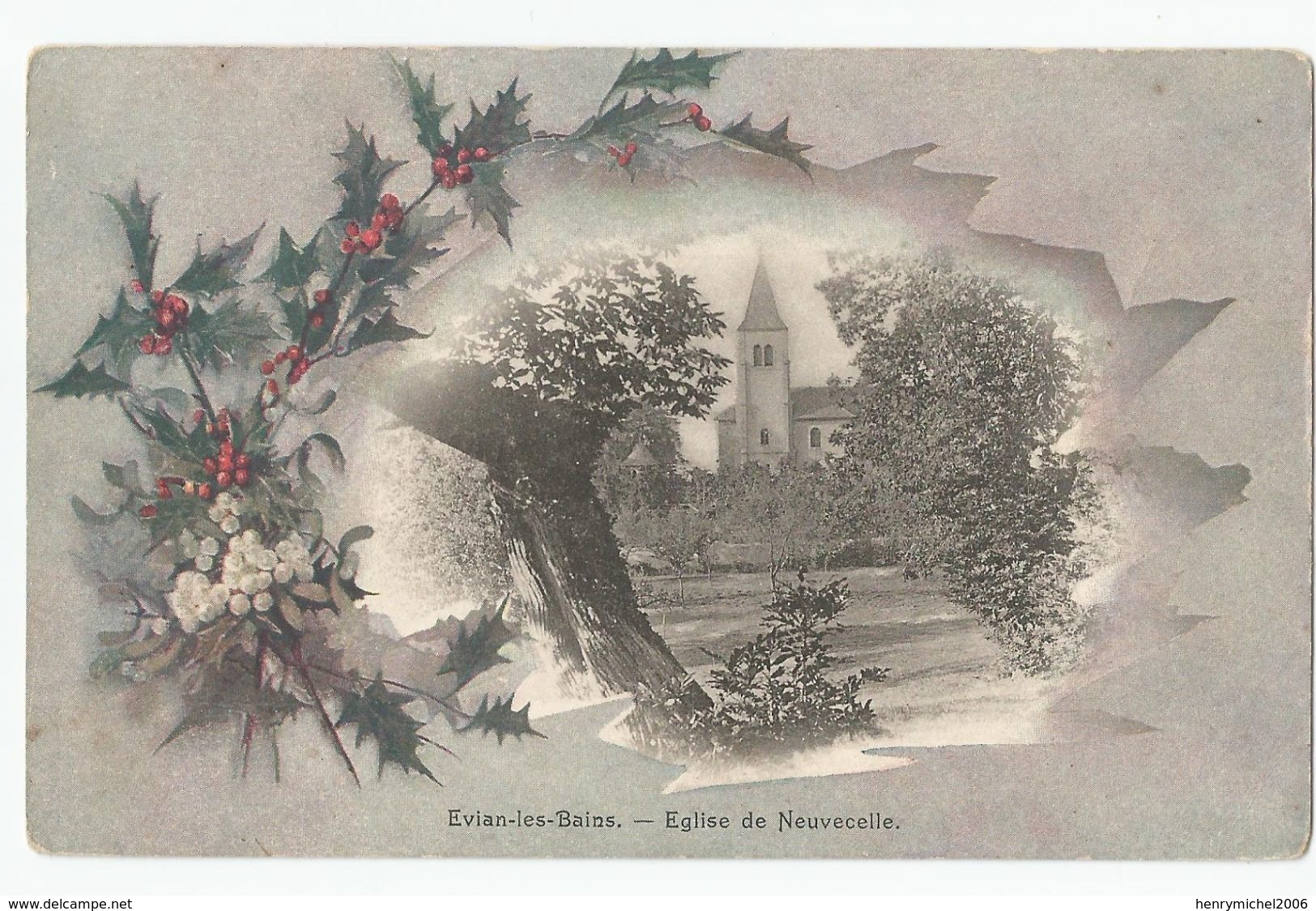 74 Evian Les Bains église De Neuvecelle Avec Gui Décor - Evian-les-Bains