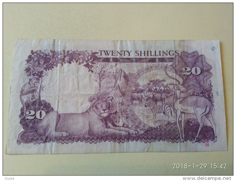 20 Shillings 1966 - Uganda