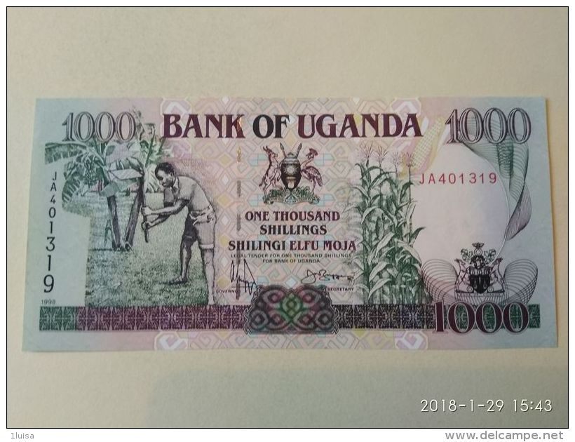 1000 Shillings 1991 - Uganda