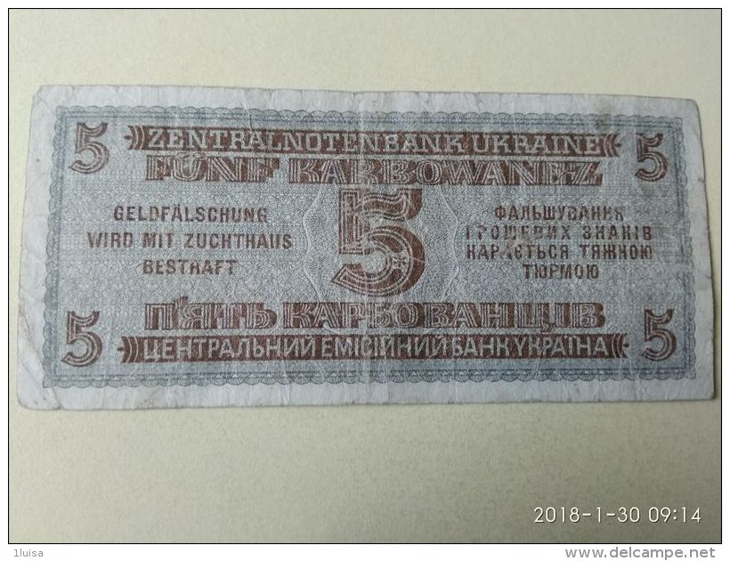 5 Karbowanez 1942 - Ucrania