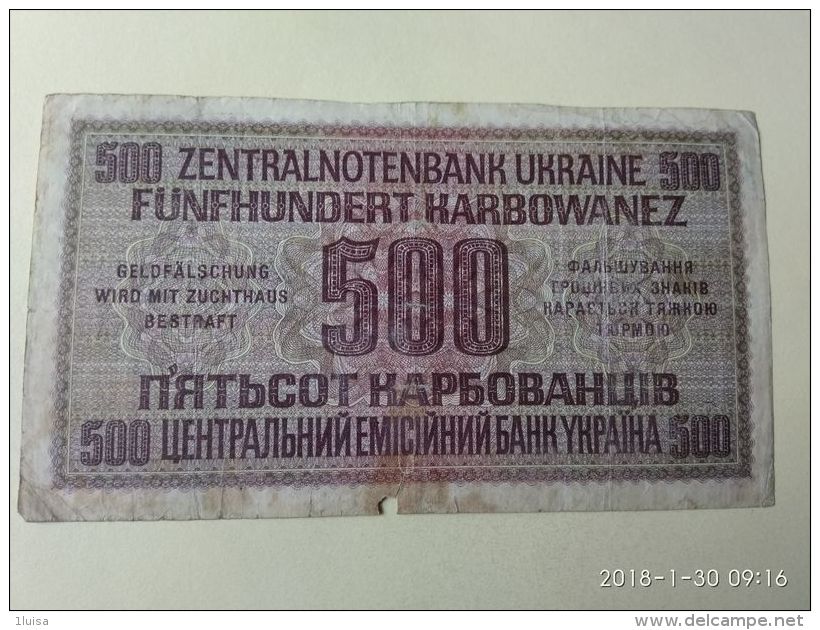 500 Karbowanez 1942 - Ucraina