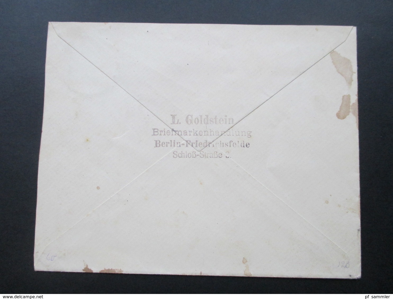 DR 1924 Flugpostmarke Holztaube Nr. 245 MeF Senkrechtes Paar! Berlin Friedrichsfelde - Rathenow. Briefmarkenhandlung - Briefe U. Dokumente