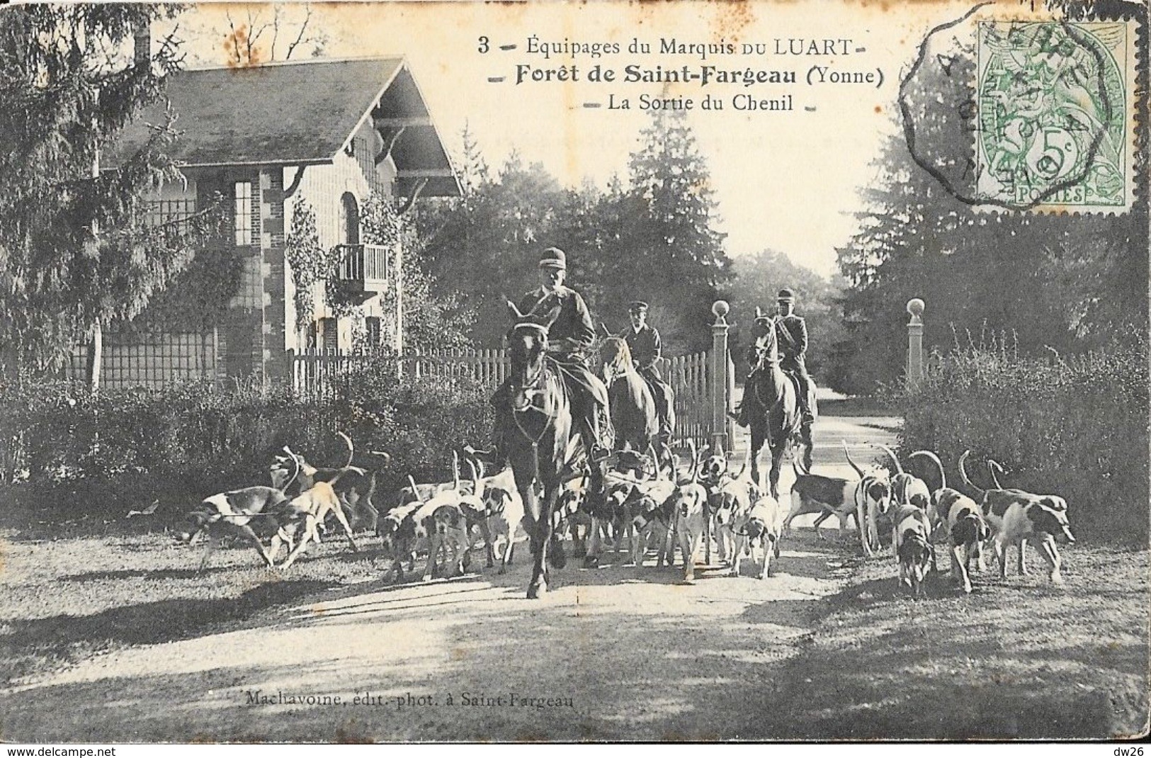 Chasse à Courre - Equipage Du Marquis Du Luart, Forêt De Fontainebleau - La Sortie Du Chenil - Chasse