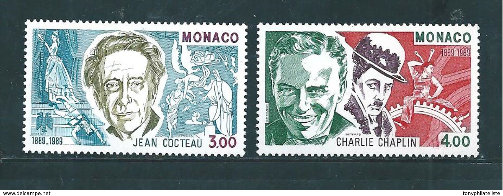 Monaco Timbres De 1989  N°1679 Et 1680  Neufs  ** - Nuovi