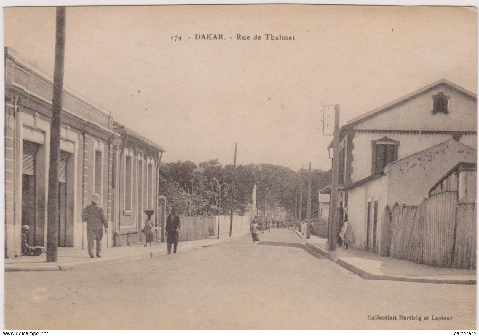 Cpa,sénégal,dakar,rue De Thalmat,ancienne Capitale De L'afrique Occidentale,afrique,africa - Sénégal