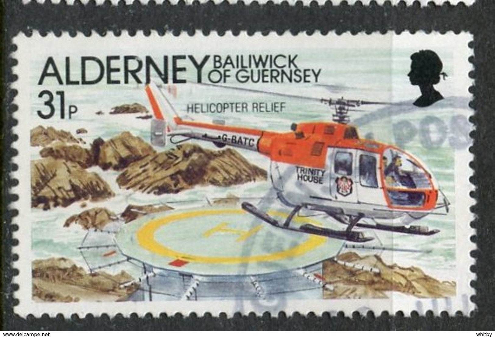 Alderney 1991 31p Helicopter Relief Issue #62 - Alderney