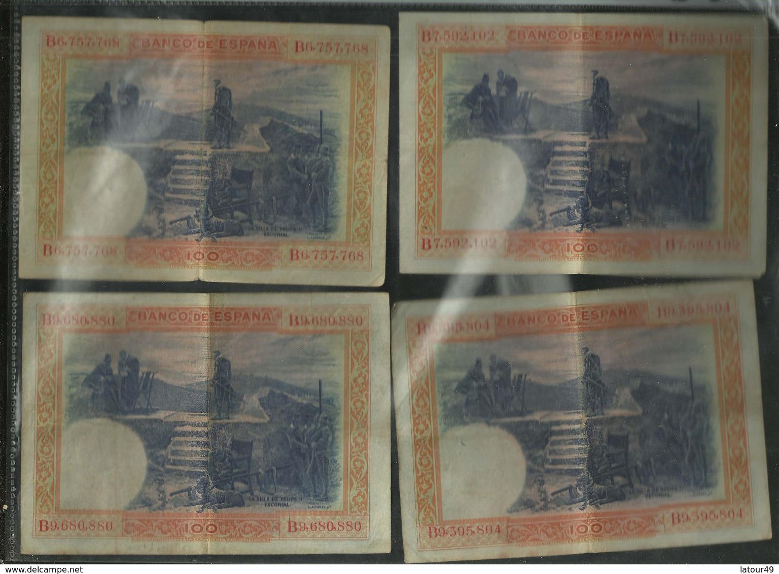 4 Billets De 100 Pesetas 1925 Bon Etat - 100 Pesetas