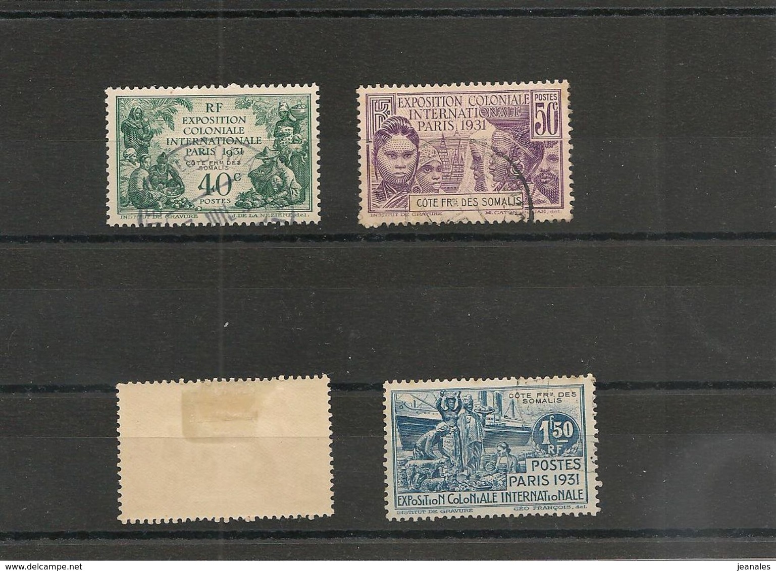 COTE FRANÇAISE DES SOMALIS Année 1931 N° Y/T : 137/140*/° Côte: 33,00 € - Nuevos