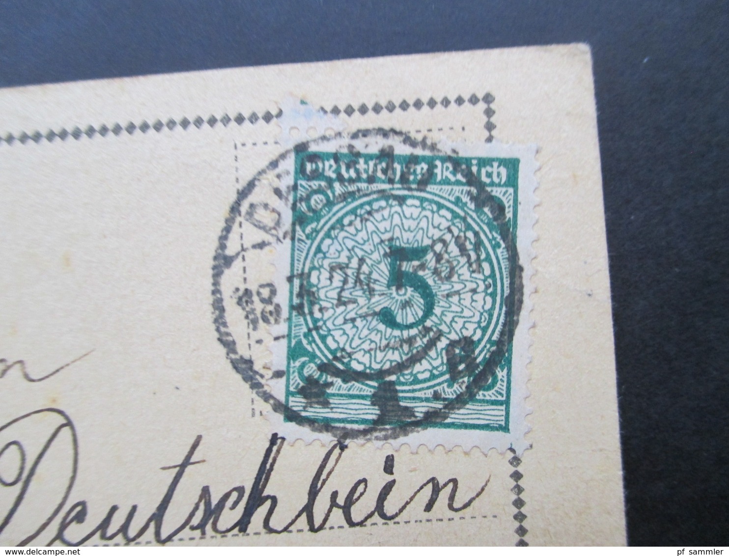 DR 1924 Korbdeckel Nr. 339 EF Auf Postkarte Und Beleg Als EF. Chemnitz / Dessau - Briefe U. Dokumente