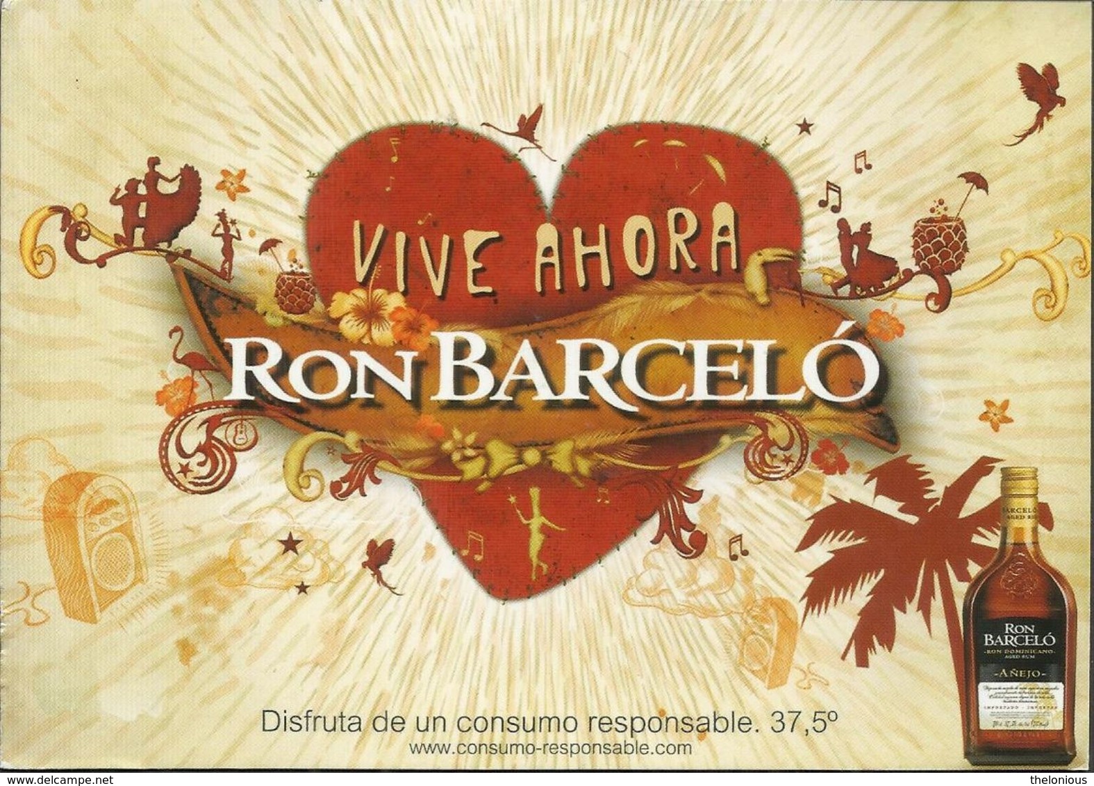 * CARTOLINA - VIVE AHORA - RON BARCELO' RUN DOMENICANO - Altri & Non Classificati