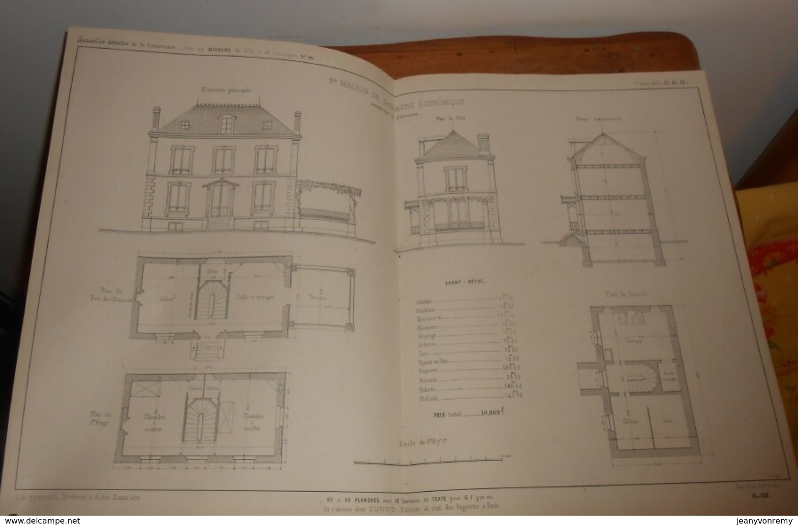 Plan D'une Maison De Campagne à Suresnes. 1860 - Arbeitsbeschaffung