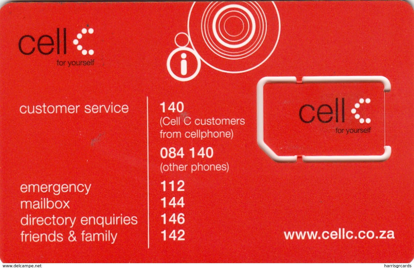 SOUTH AFRICA - Cell C ,GSM, Red, Mint - Afrique Du Sud