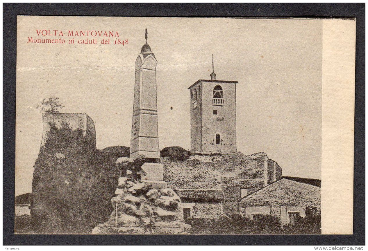 1919 VOLTA MANTOVANA Monumento Ai Caduti Del1848  FP V  SEE 2 SCANS - Sonstige & Ohne Zuordnung