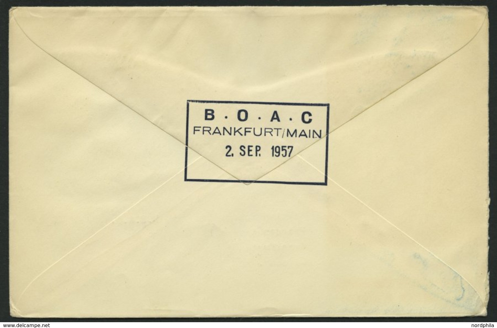 LIBANON 559,565 BRIEF, 1957, B.O.A.C. Erstflug London-Colombo, Brief Nach Frankfurt, Pracht - Libanon