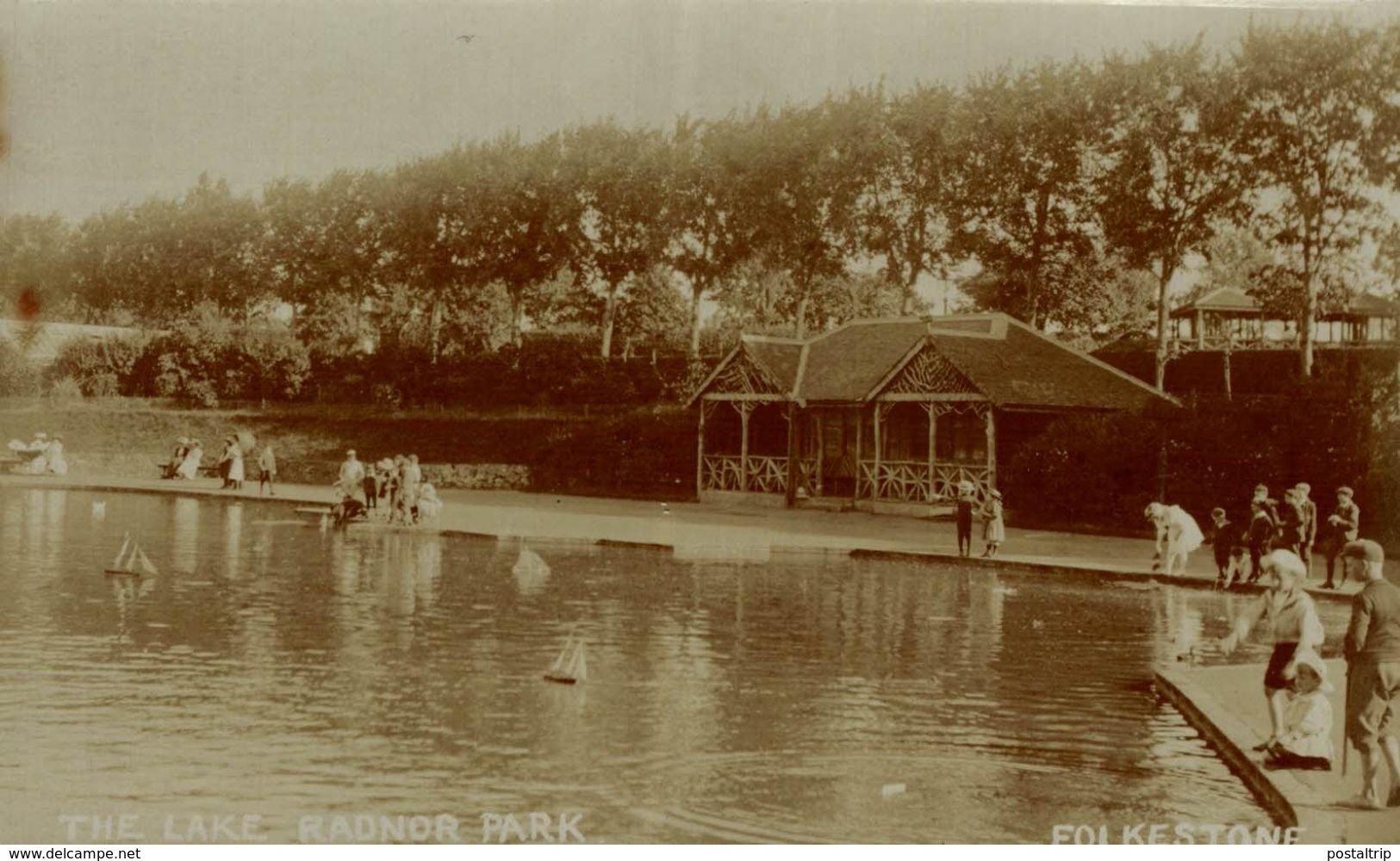 RPPC  THE LAKE RADNOR PARK FOLKESTONE - Folkestone