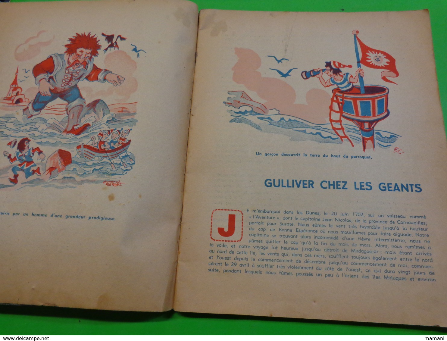 GULLIVER AU PAYS DES GEANTS De SWIFT, Illustrations D'Emmanuel COCARD Collection TOBBY L'Eléphant De 1954? (Numéro D'obj - Märchen