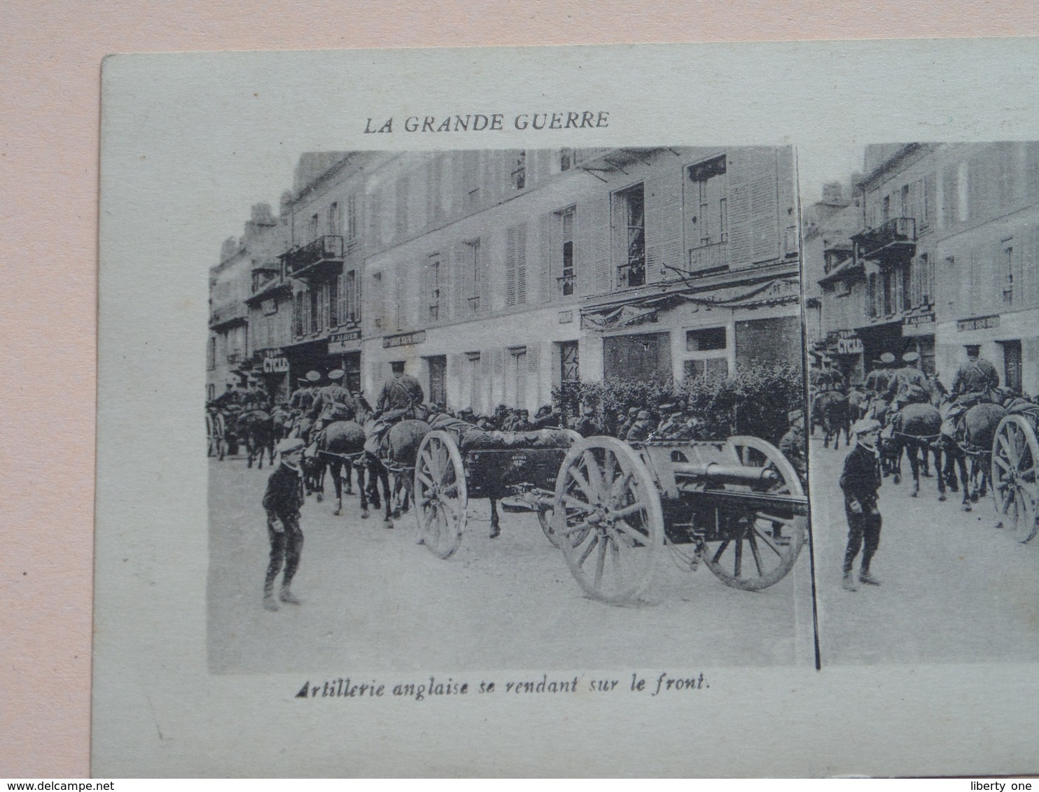 Artillerie Anglaise / Front ...... ( La Grande Guerre ) American Stéréorama / Visé Paris N° 53 " Stereo Photo  Lévy " !! - Photos Stéréoscopiques