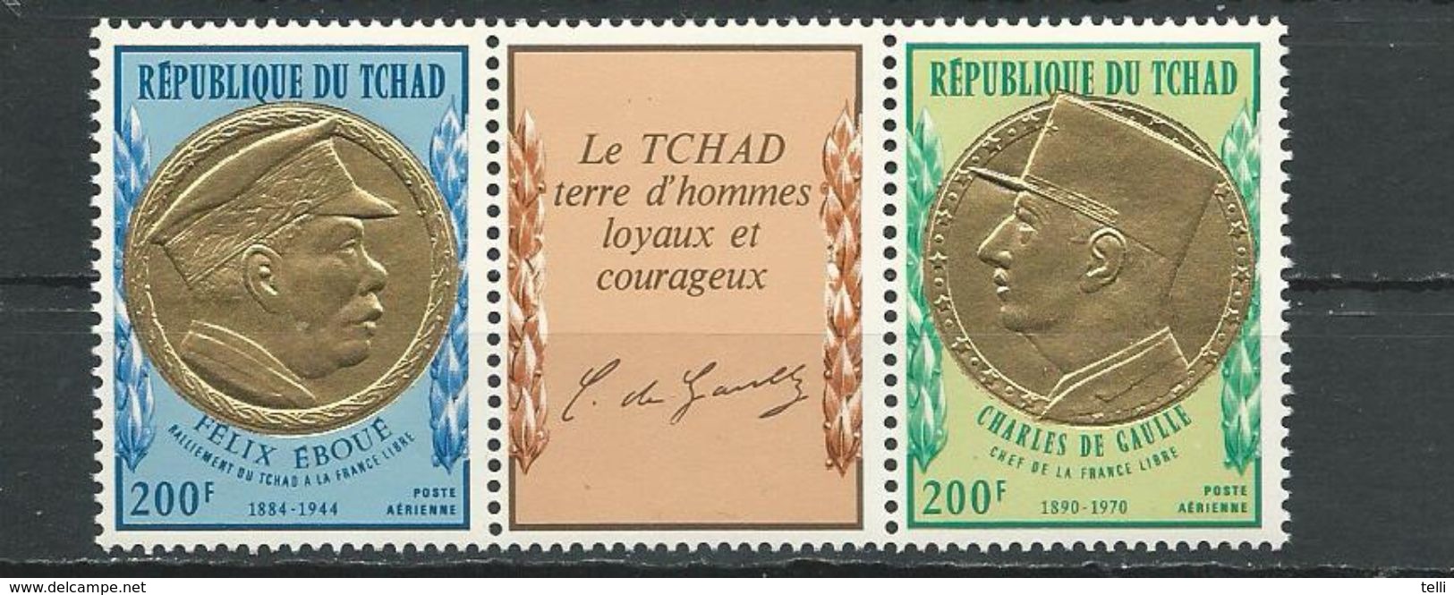 TCHAD  Scott C92-C93 Yvert PA96-PA97 (2) ** Cote 20,00$ 1971 - Tchad (1960-...)