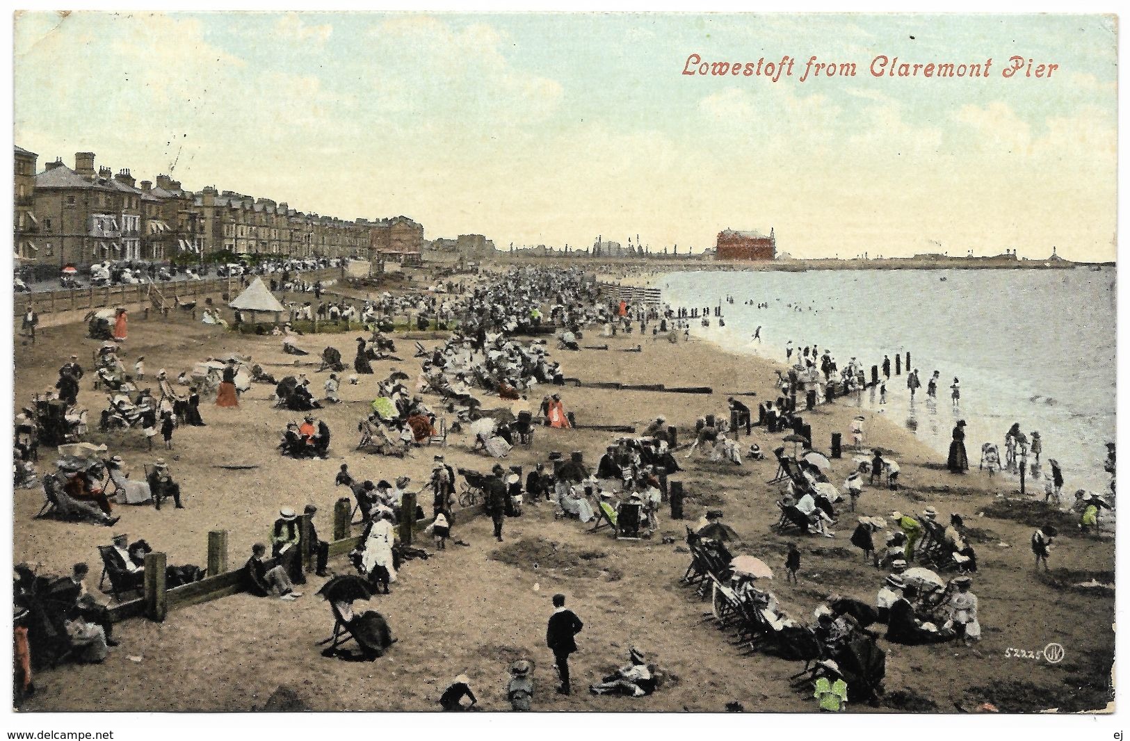 Lowestoft From Claremont Pier - Postmark 1910 - Valentine's - Lowestoft