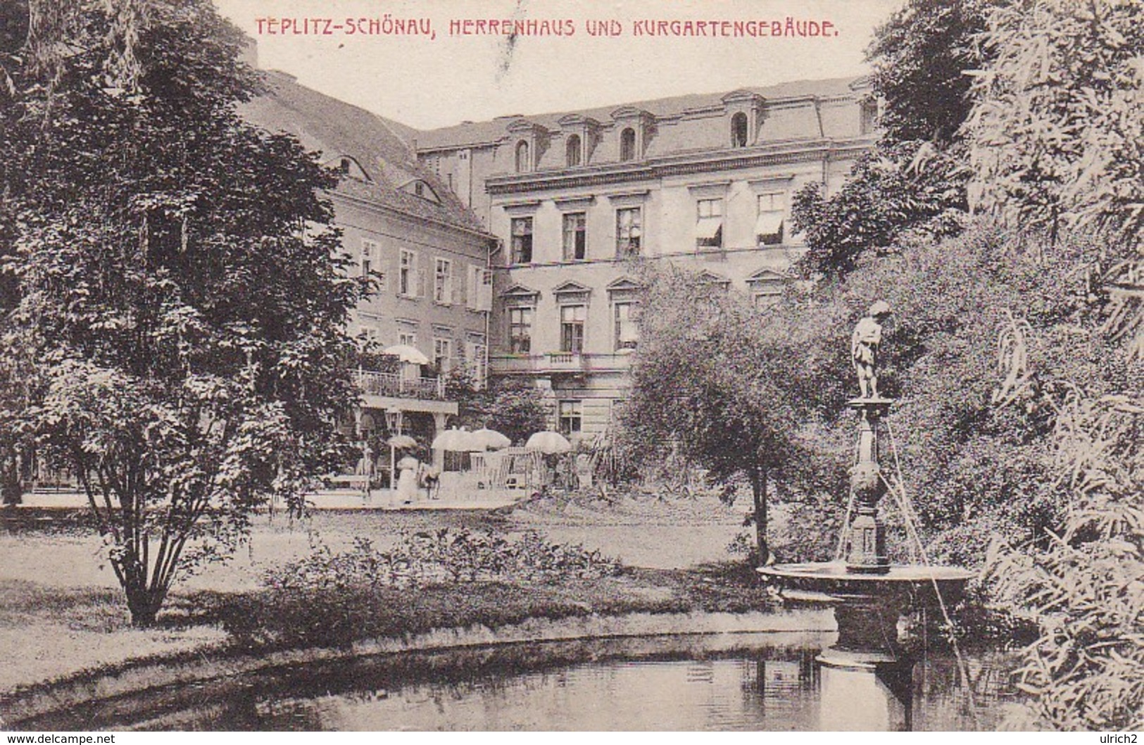 AK Teplitz-Schönau - Herrenhaus Und Kurgartengebäude - 1919 (32833) - Boehmen Und Maehren