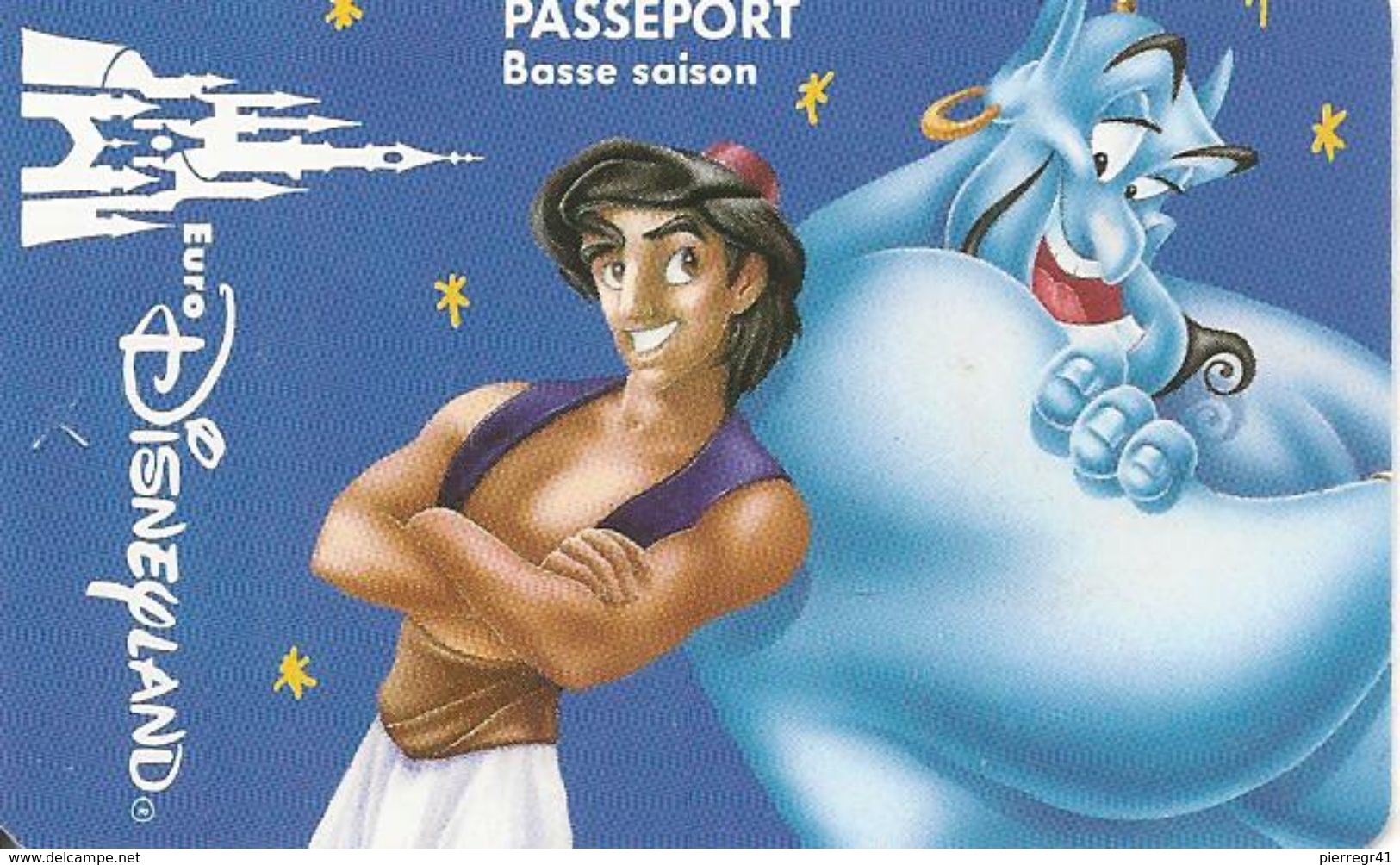 PASS--EURODISNEYLAND-ALADDIN- V°N° VGS SE 00076-TBE -RARE - Disney Passports