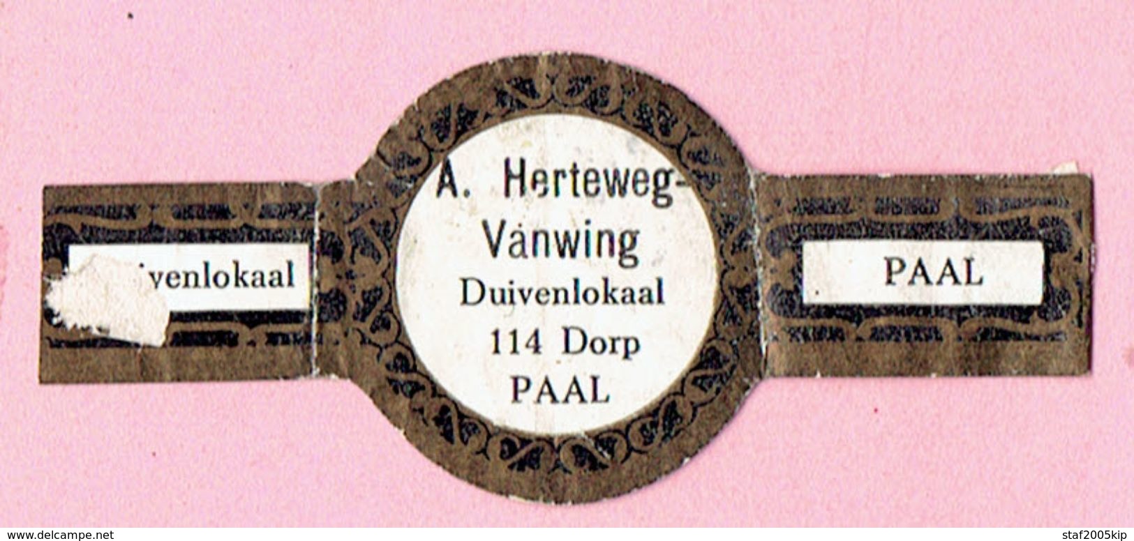 Sigarenband - Duivenlokaal A. Herteweg-Vanwing - Dorp Paal - Cigar Bands