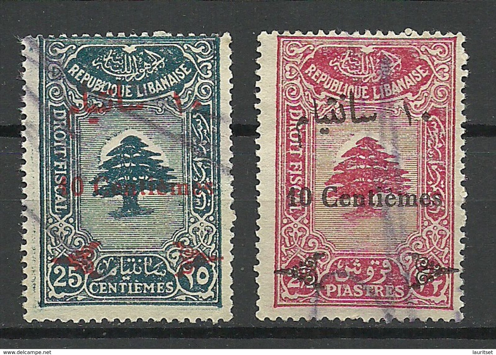 LIBANON Grand Liban Taxe Droit Fiscal O - Used Stamps