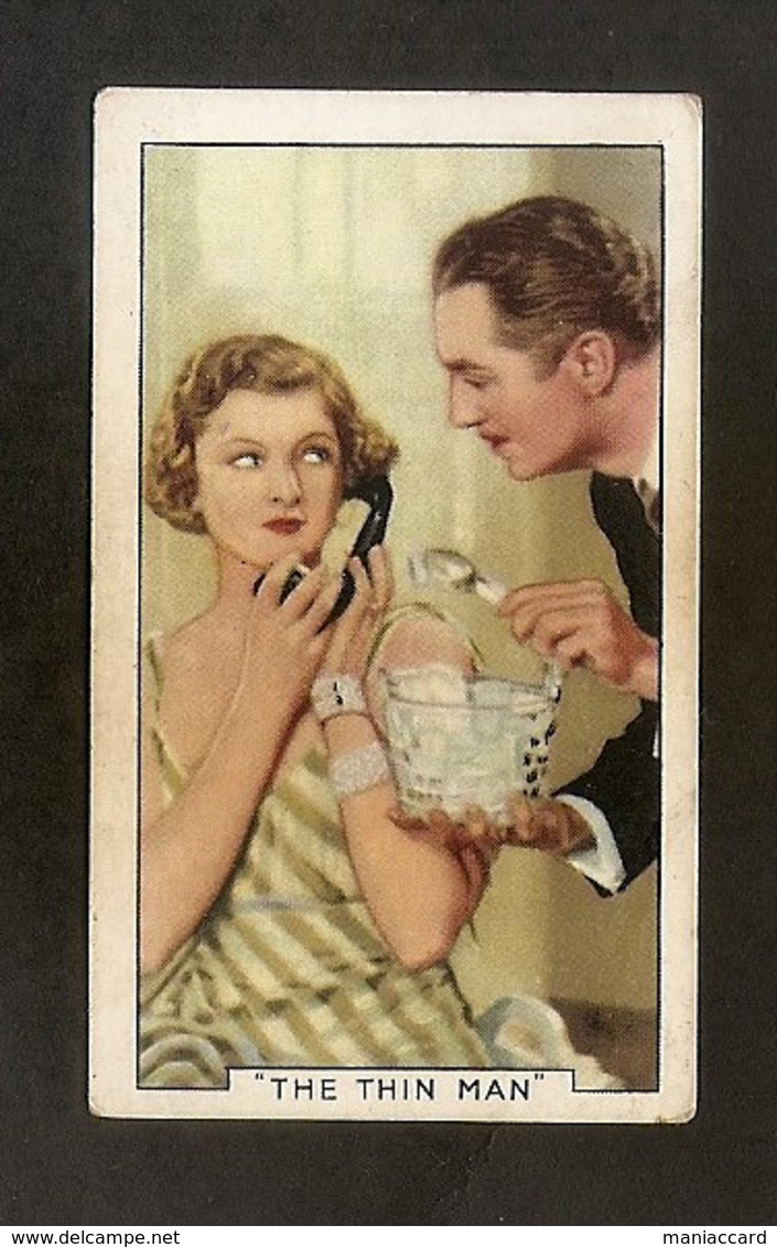 MYRNA LOY  WILLIAM POWELL CIGARETTES CARD GALLAHER 1930s SHOTS FROM FAMOUS FILMS VINTAGE - Autres & Non Classés