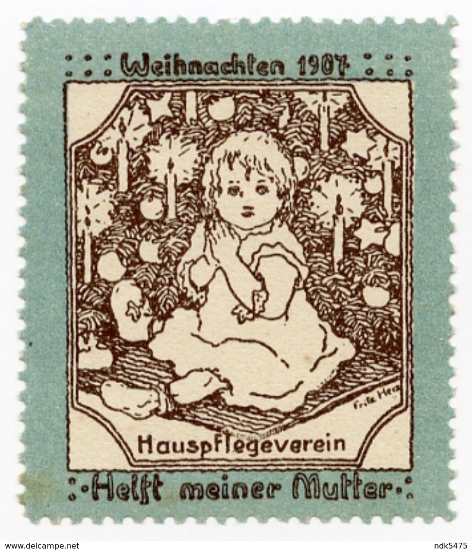 CINDERELLA : GERMANY - WEIHNACHTEN 1907, HELFT MEINER MUTTER - Cinderellas