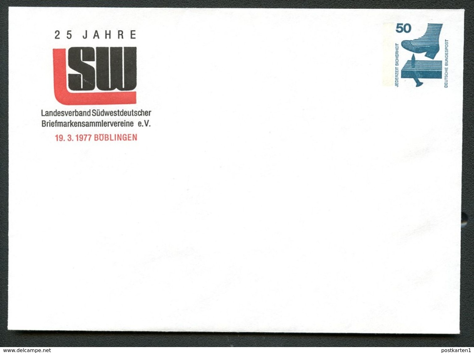 Bund PU65 D2/003 Privat-Umschlag BÖBLINGEN 1977 - Enveloppes Privées - Neuves