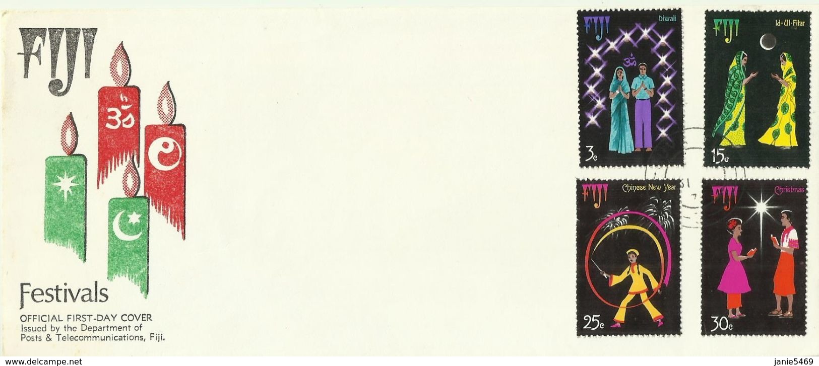 Fiji 1973 Festival Of Joy,First Day Cover - Fiji (1970-...)