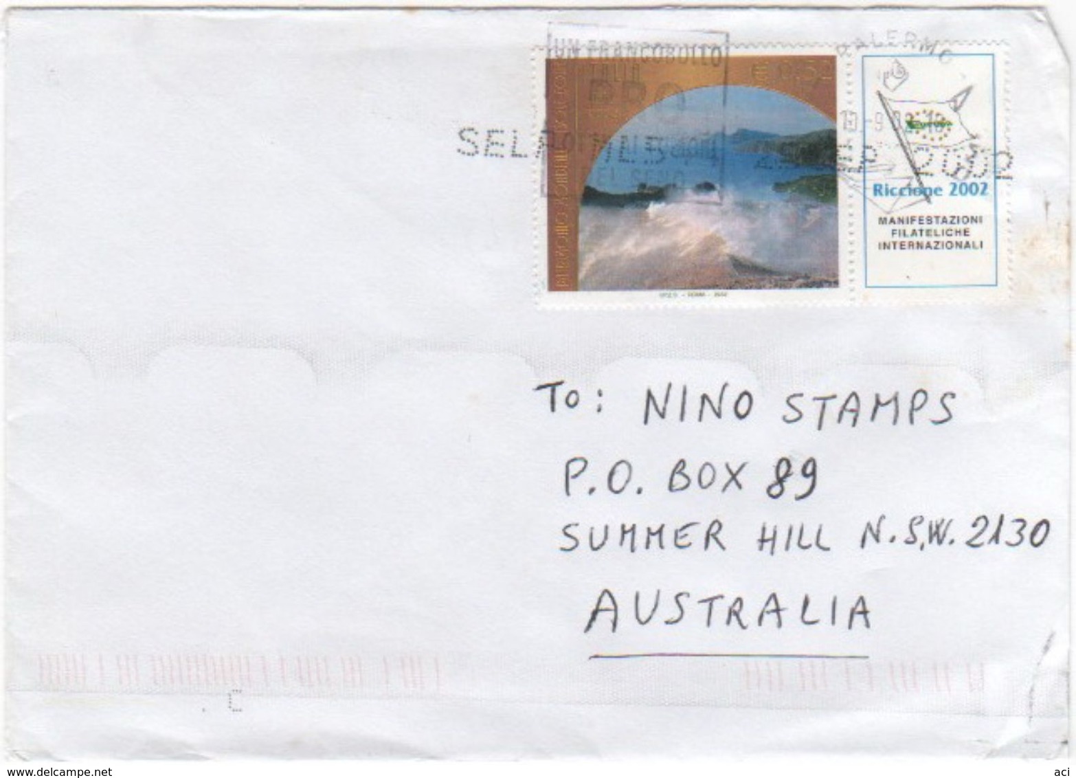 Italy 2002 Patrimonio Mondiale Isole Ionie On Cover Sent To Australia - 2001-10: Oblitérés