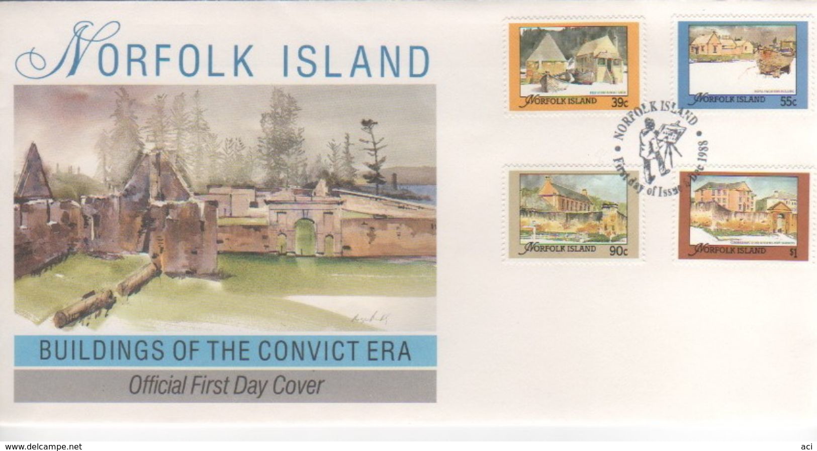 Norfolk Island 1988 Buildings Of The Convict Era,FDC - Norfolk Island