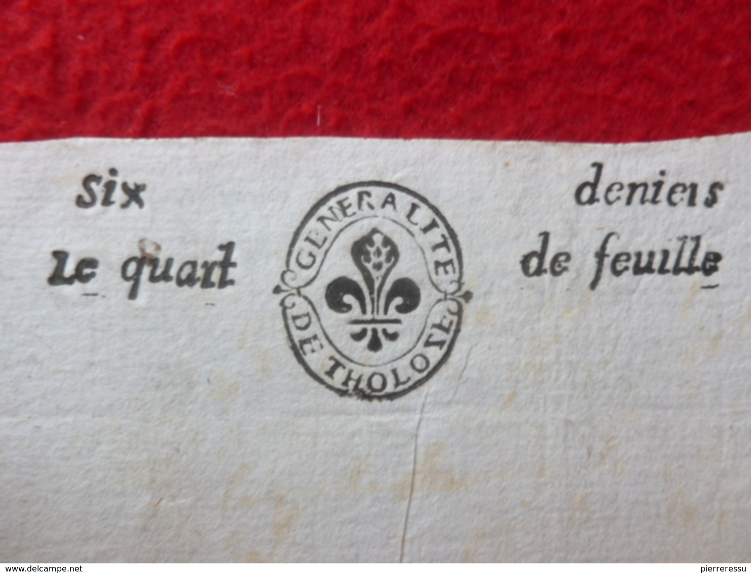 TIMBRE GENERALITE DE TOULOUSE 1673 MANUSCRIT ESPERAUSSES - Cachets Généralité