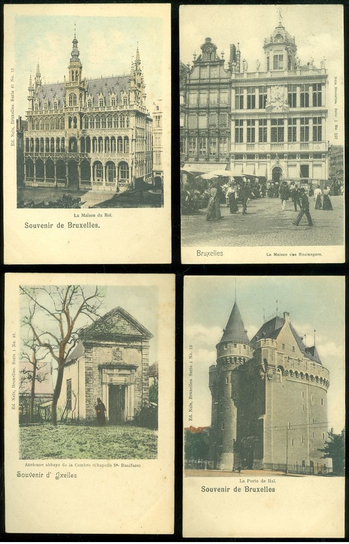 Beau lot de 60 cartes postales de Belgique  Bruxelles Nels serie 1     Lot 60 postkaarten van België  Brussel - 60 scans